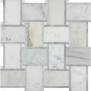 Basketweave Grigio - marble tile